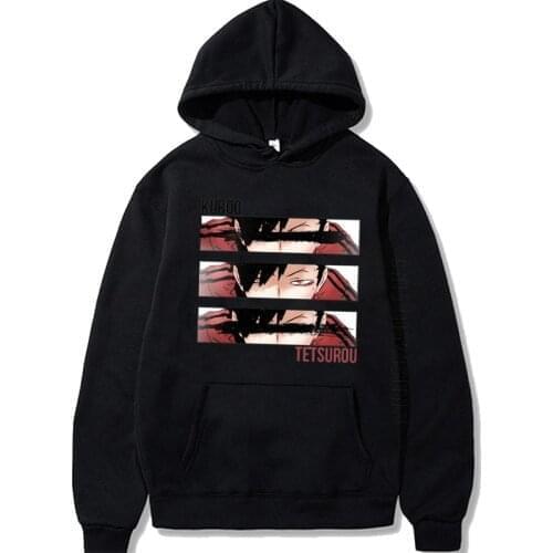 Anime Haikyuu Print Kuroo Tetsurou Men Hoodies Streetwear Oversized Itself Unisex Warm Streetwear Daily Casual Women Hoodies