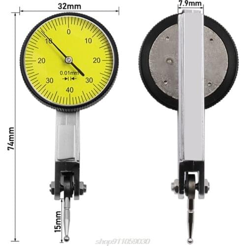 Accurate Dial Gauge Test Indicator Precision Metric with Dovetail Rails Mount 0-40-0 0.01mm Measuring D21 20 Dropshipping