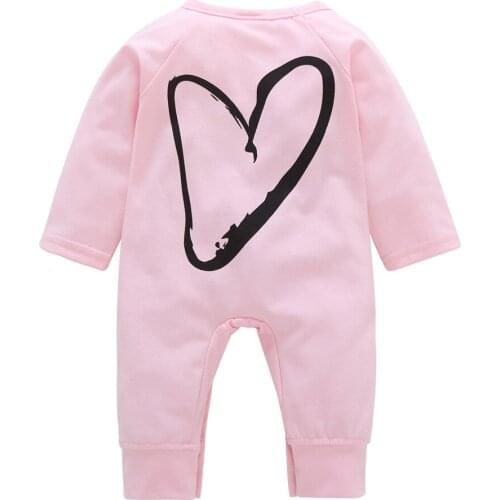 New Infant Newborn Toddler Baby Girls Boys Clothes Long Sleeve Hearts Print Rompers Cotton Jumpsuit Outfit Autumn Winter Clothe