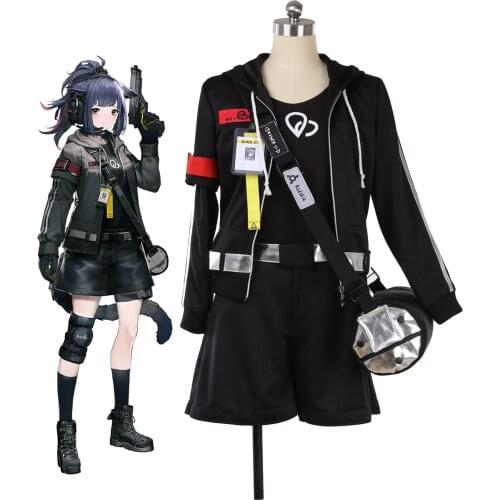 Game Arknights BlackSteel operator Jessica Cosplay Costume Custom Made Any Size