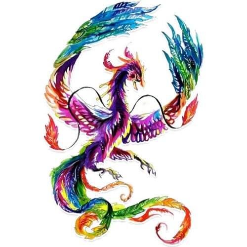 Beautiful Anime Fine Personality Phoenix Flying Wings Decal Cover Scratches Bumper Bodywork Windshield Suv Decoration Kk16*10cm