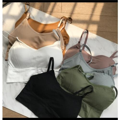 Beautiful back big U-shaped non-steel ring breathable bra wrapped bra tube top wear anti-light sports yoga fitness vest