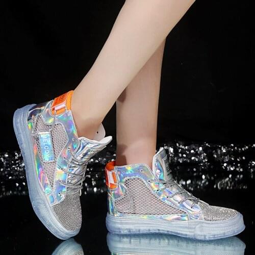 2020 Shoes Women Platform Sneakers Leather Female Trainers Thick Bottom zapatos de mujer Lady Chunky footware Breathable U21-60