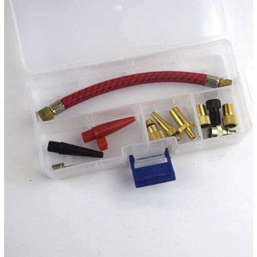 11Pcs Bike Air Pump Hose Tip For Tire Inflater Adapter Bicycle Inflatable Pumps Extension Tube Scooter Nozzle Pumps Hose