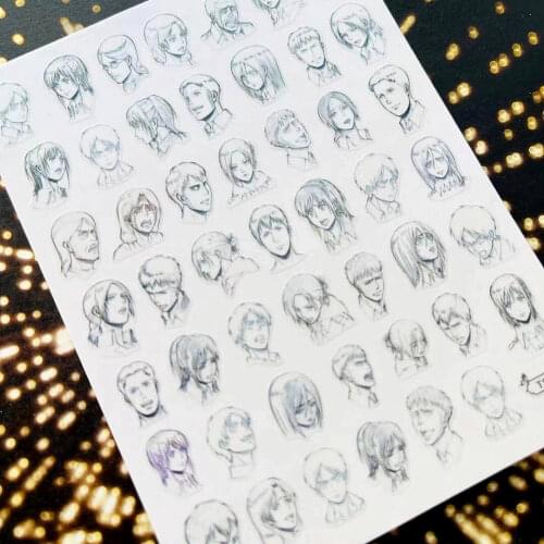 Newest TSC-243 Attack on black colorful designs 3d nail art sticker nail decal accessories