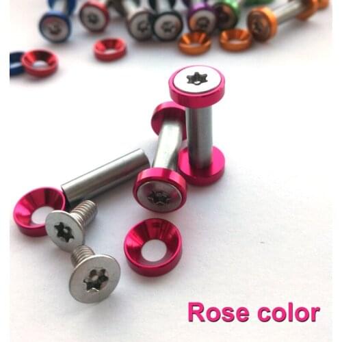 6mm hole Stainless steel Knife Handle TORX Rose color Screws 18mm to 25mm Suitable for 6mm hole