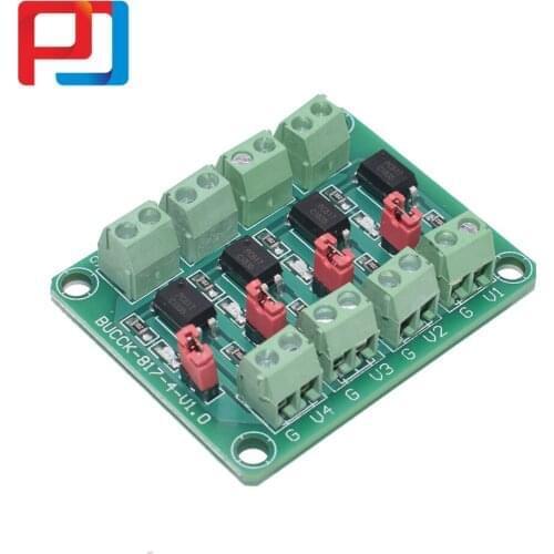 PC817 4 Channel Optocoupler Isolation Board Voltage Converter Adapter Module PULAR 3.6-30V Driver Photoelectric Isolated