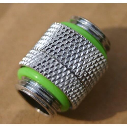 Rotary / Revolvable Male to Male Extender Fitting G1/4" threads -----Silver, P/N:FITTING-MA-MA
