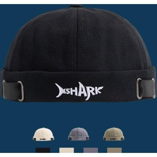 Novelty Fold Skullcap Retro Men Sailor Cap Women Warm Rolled Cuff Bucket Cap Brimless Hat Adjustable Winter Hat Bonnet Beanies