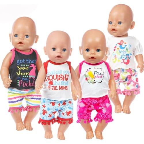 Sport New Set Fit 17 inch 43cm Doll Clothes Born Baby Suit For Baby Birthday Festival Gift