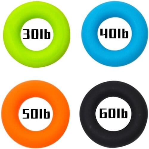 1pc Silicone Strength Trainer Hand Grip Wrist Strength Trainer Finger Exerciser Grip Strength Rehabilitation Stress Ring Ball