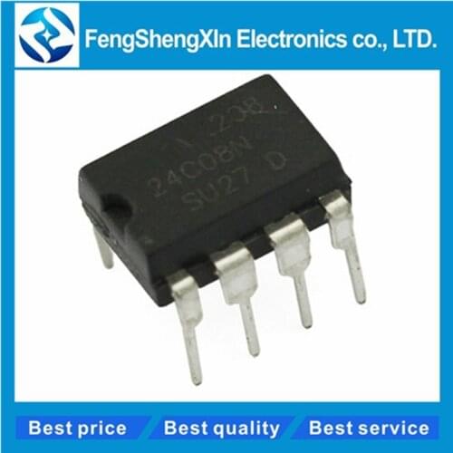 100pcs/lot New 24C08 AT24C08AN AT24C08N AT24C08A DIP-8 Memory IC