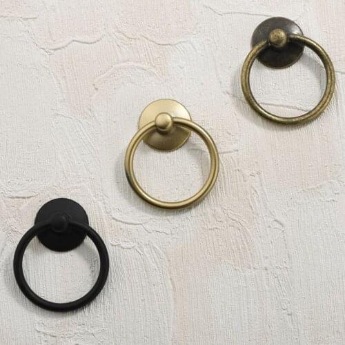 2pcs Zinc Alloy Drawer Handle Rings Handle Ring Single Hole Cabinet Door Handle Cabinet Handle Furniture Handle Accessories