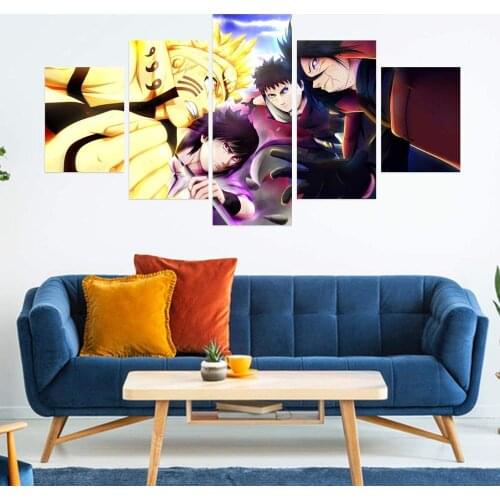 5 Piece Wall Art Canvas Modern Anime Manga Figure Pictures Ninja War Posters And Prints Home Living Room Decoration Paintings
