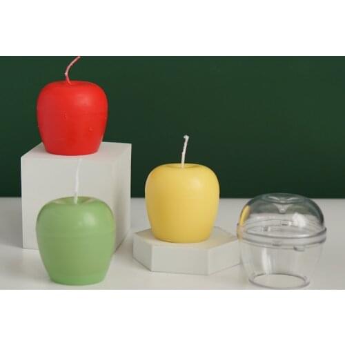 Apple Handmade Scented Candle Mold DIY Fruit Aromatherapy Plaster Supplies Acrylic Transparent Soap Handmade Mould
