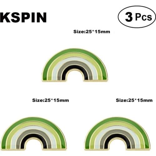 Aromantic Pride Flag Brooches Lapel Pin Flag badge Brooch Pins Badges