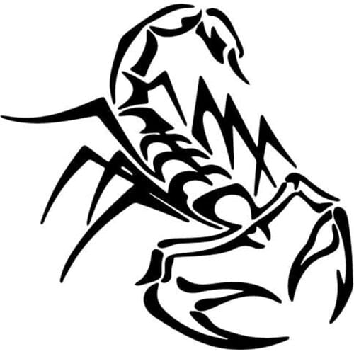 Car Stickers Scorpion Horror PVC Decals Creative Decoration Door Pattern Car Stickers Waterproof Sunscreen Black/white,16cm*16cm