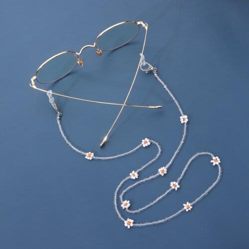 Bohemian Floral Daisy Lanyard Sunglasses Chains Women Girls Hang Mask Chain Glasses Cord Holder Neck Strap Rope Accessory New