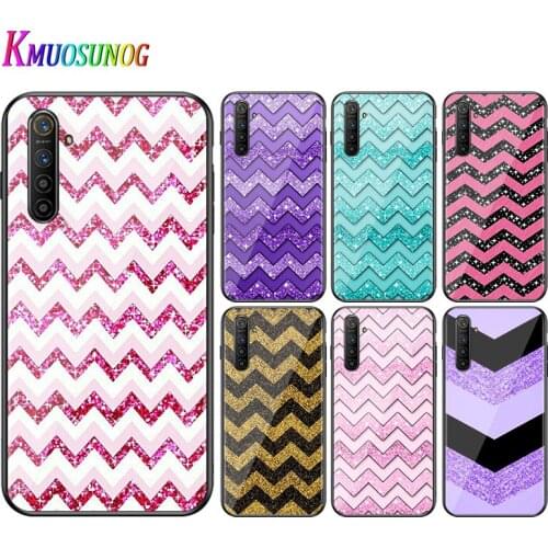 For OPPO A5 A9 2020 F7 Phone Cover Curved stripes for OPPO Reno 2 Z 2Z 2F 3 4 Pro 5G Bright Black Phone Case