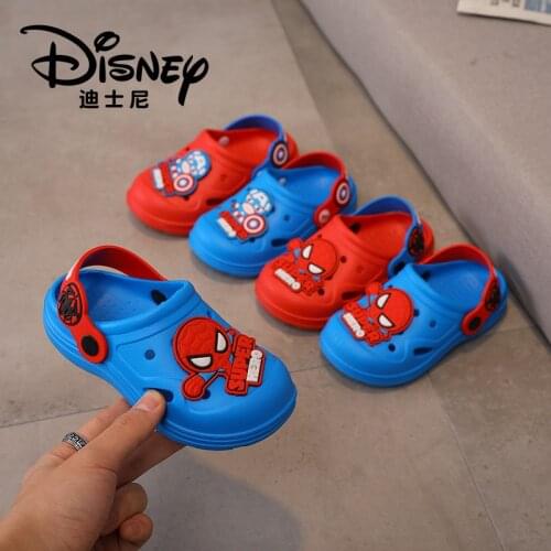 Disney Captain America cartoon boy sandals and slippers spider childrens shoes sandals slippers non-slip wear-resistant