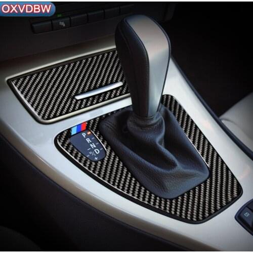 For BMW e90 e92 e93 Car Interior Carbon Fiber Gear Shift Panel Performance Trim stickers LHD RHD Accessories 3 series 2005-2012