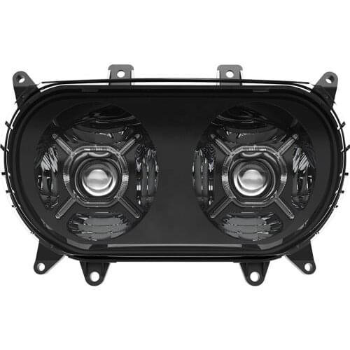 For Harley Road Glide 2015+ Dual Headlights 5.75" Led Headlight High Low Beam Black Chrome Motorcycle lights