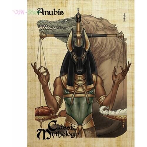 Egyptian god Anubis,5D DIY Diamond painting Cross stitch Full Square/round Diamond embroidery Diamond mosaic craft gift NEW278