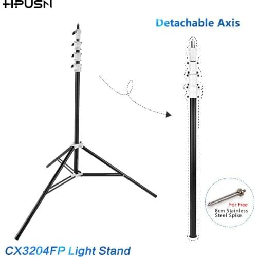 HPUSN 3m Four-Section Heavy Duty Triple Riser Aluminum Kit Photo Lighting Lamp Flash Stuido Light Stand Lightstand