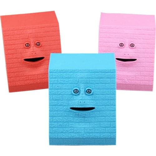 Face Money Swallowing Box Creative Toy Gifts Face Bank Coin Saving Bank Piggy Bank Coins Box for Children Women