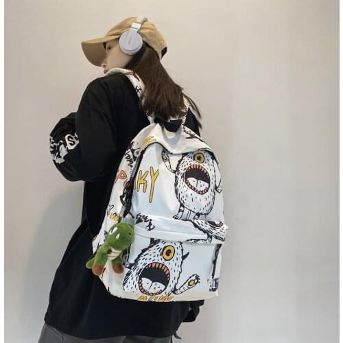 Fashion womens backpack 2021 Female Retro hit School bag large nylon Fancy cheap Beach Travel backpack for women Mens