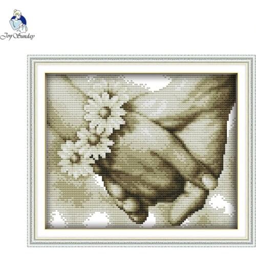 Hand in Hand(3) Patterns Home Decoration Counted 14CT 11CT DMC Cross-stitch Kit Embroidery Needlework