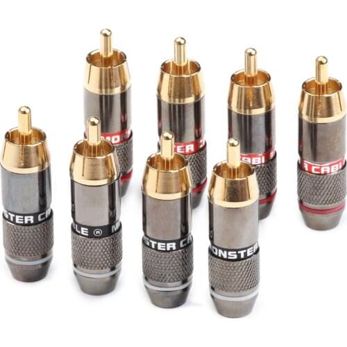 12PCS Double Self Locking Banana Plugs Set Gold Plated Copper Female Connectors Amplifier Audio Speaker Cable Wire Adapters