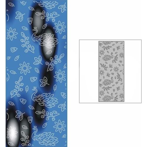 New Slim Spotted Peafowl Leaves Background Plate Craft Embossing Mold 2021 Metal Cutting Dies for Scrapbooking Album Card Making