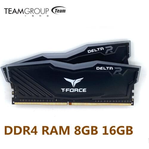 TEAMGROUP RAM Delta RGB DDR4 8GB 16GB 3200MHZ 3600MHZ 16GB (2x8GB) 3000MHz (PC4-24000) Desktop Gaming Module Memory