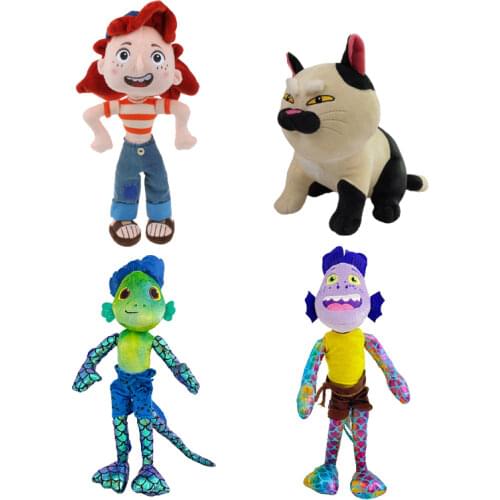 17Inch Luca Alberto Sea Monster Plush Toy Cartoon Figure Plush Doll Cute Purple Girl Stuffed Toy Birthday Gift for Children