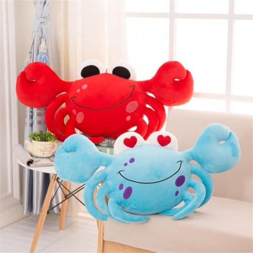 Plush Crab Toys Big Soft Stuffed Animals Crab Pillow Doll for Kids Gifts 80cm