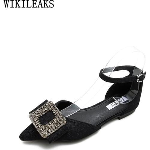 Crystal Sandals Women Summer 2021 Ladies Shoes and Sandals Mary Janes Flat Sandals Woman Luxury Designer Shoes Zapatos De Mujer