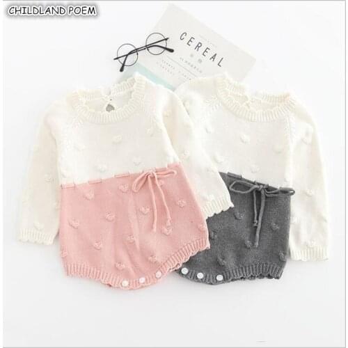 Knitted Baby Rompers Autumn Winter Baby Girl Romper Long Sleeve Newborn Baby Clothes Infant Boys Romper Baby Jumpsuit Overalls