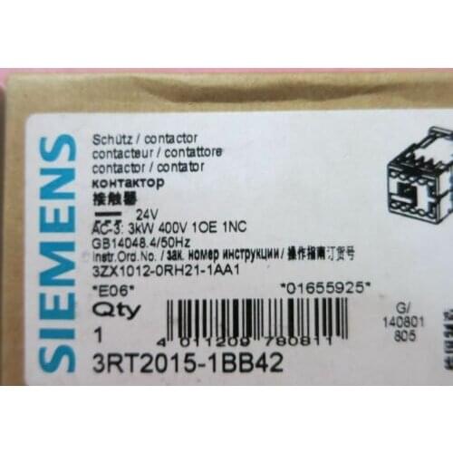 3RT2015-1BB42 3RT20 15-1BB42 1PC New in Box SIEMENS Contactor free shipping
