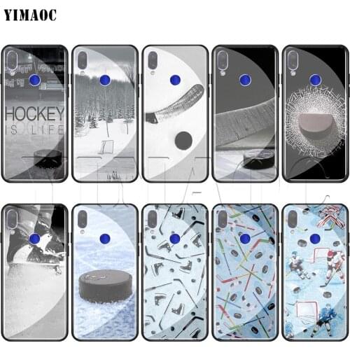 YIMAOC Ice Hockey Sport Tempered Glass Case for xiaomi redmi note 4X 5 6 7 Pro 6A 8 9 A1 A2 Pocophone F1