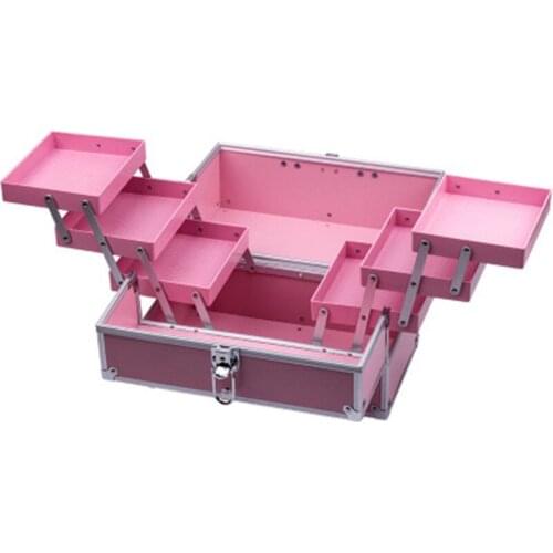 Luggage suitcase professional makeup cosmetics bag large multi-purpose portable multi travel cosmetic nail makeup storage box