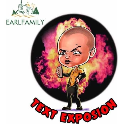 EARLFAMILY 13cm x 9.3cm for Text Explosion Car Stickers Motorcycle Helmet Waterproof Snowboard Fine Vinyl Auto Decal Decoration