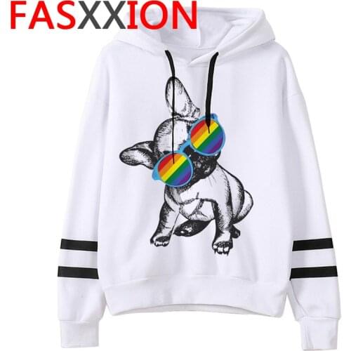 French Bulldog hoodies female plus size Oversized grunge women clothing sweatshirts printed harajuku