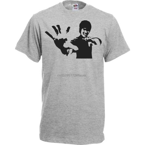 Bruce Lee stencil silhouette T-Shirt print t shirt retro ico Mens childerns