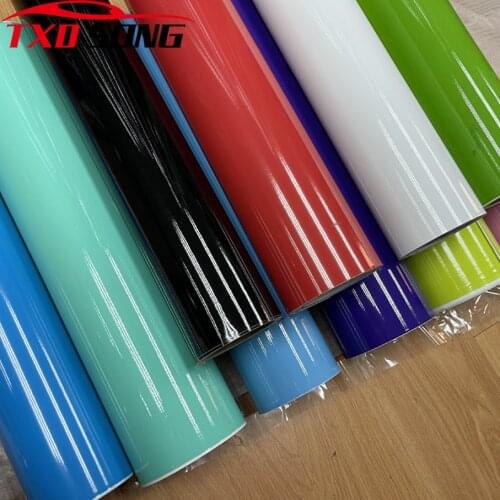 50cmx300cm Piano Black White Red Glossy Vinyl Film Sticker Car Trucks Computer Car Gloss Wrap Foil Covering with Air Release