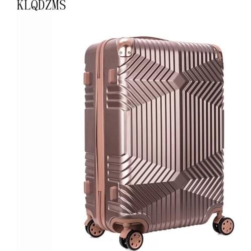 KLQDZMS 20’’24’’28 Inch PC Mans Light Luxury Carry On Luggage With Spinner Wheels ABS Womens Fashion Travel Rolling Suitcase