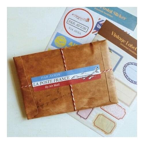 MINKYS 20pcs Vintage Kraft Envelope Thickened Paper Storage Paper Bag School Office Stationery