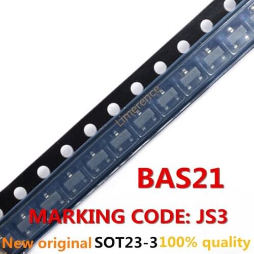 50PCS BAS21 SOT23 MARKING CODE: JS3 Support the BOM one-stop supporting services