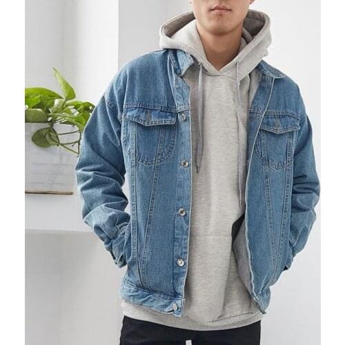 Korean Style Men Denim Jacket And Coat Solid Casual Autumn Winter Fashion Mens Jean Outwear Male Cowboy 2020 New