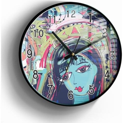 Nordic Art Mute Plastic Wall Clock For Home Decor 12 Inch Modern Minimalist Wall Clocks Simple Decorative Metal Wall Watches